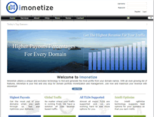 Tablet Screenshot of imonetize.com